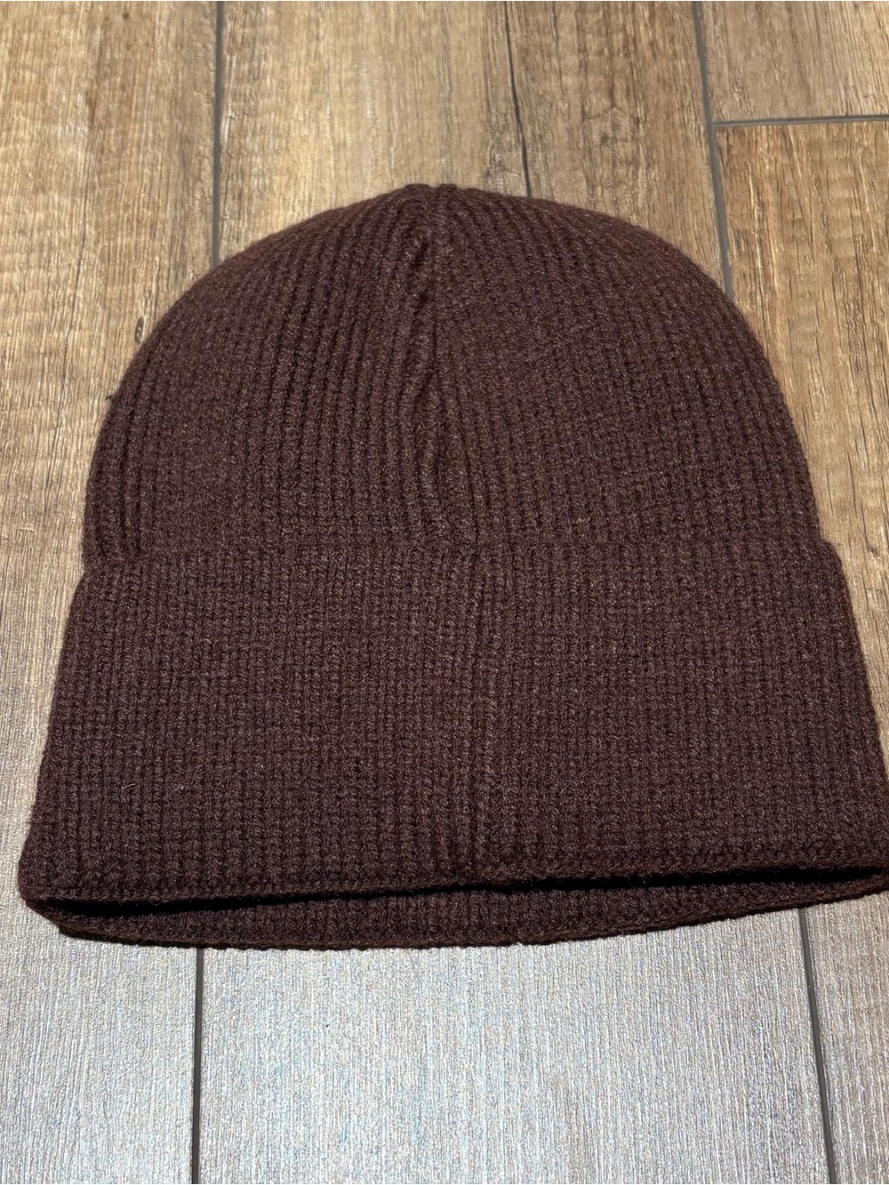 Moncler Brown Wool Knit Beanie Hat One Size New with Tags - Picture 3 of 8